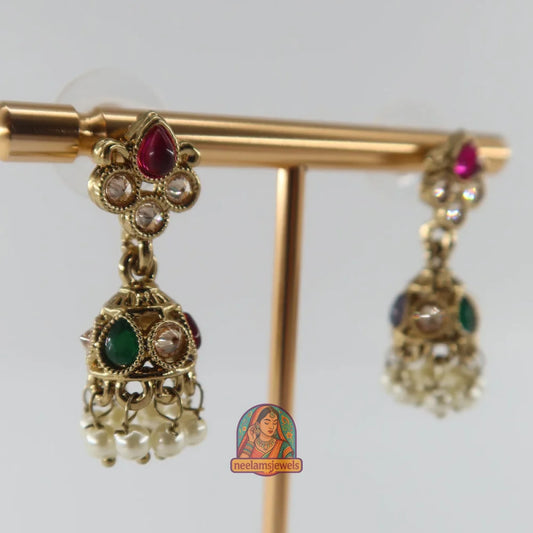 Red & Green Mini Jhumki