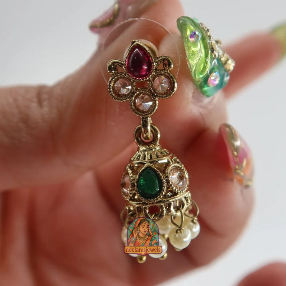 Red & Green Mini Jhumki
