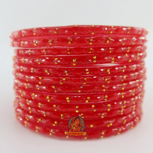 ’Red Licorice’ Glass Bangle Set