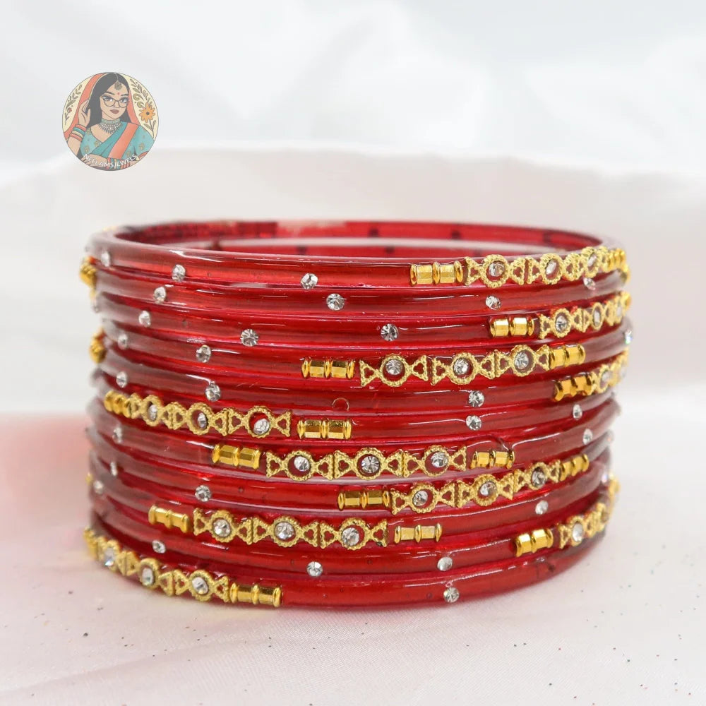 ’Red’ Mehwish Glass Bangle Set