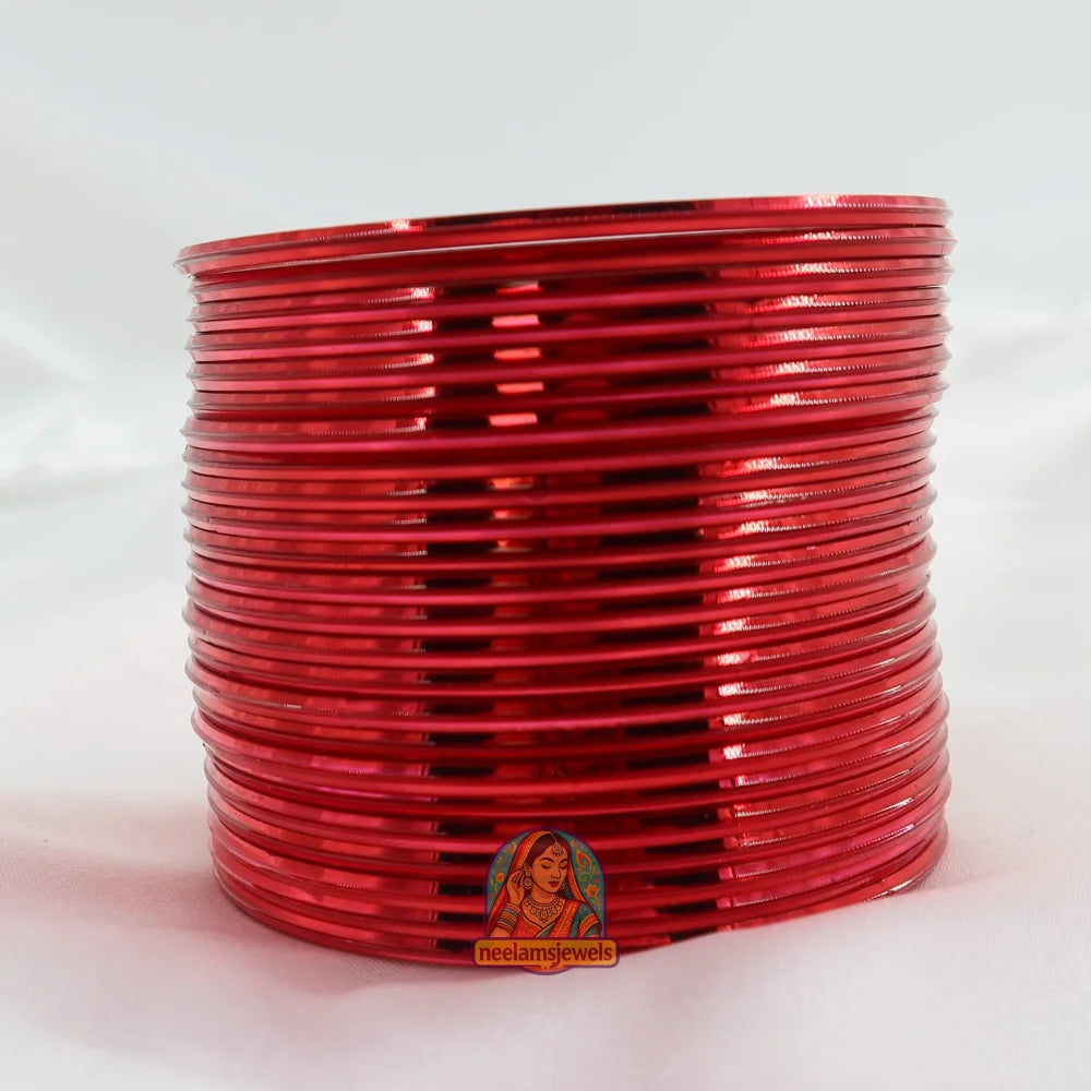 ’Red’ Metallic Bangle Set