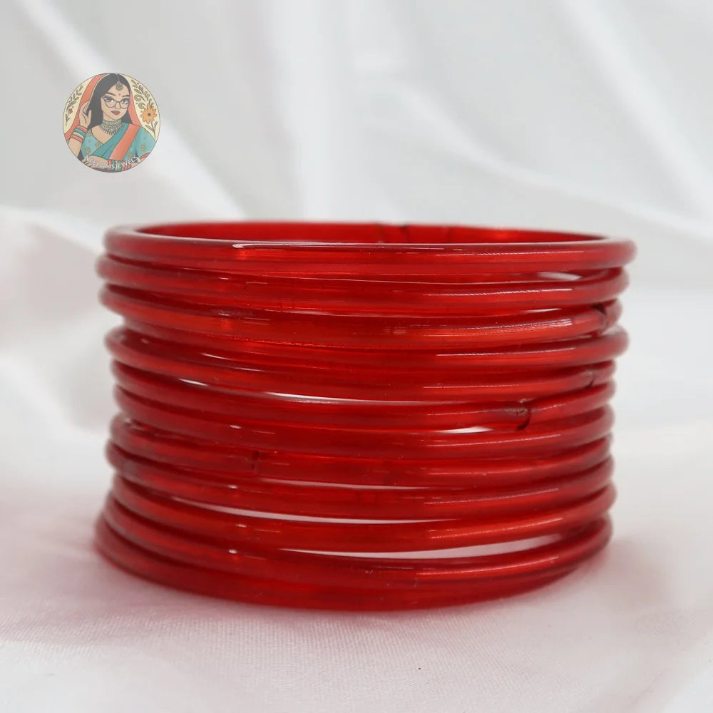 ’Red’ Rang Pakka Glass Bangle Set