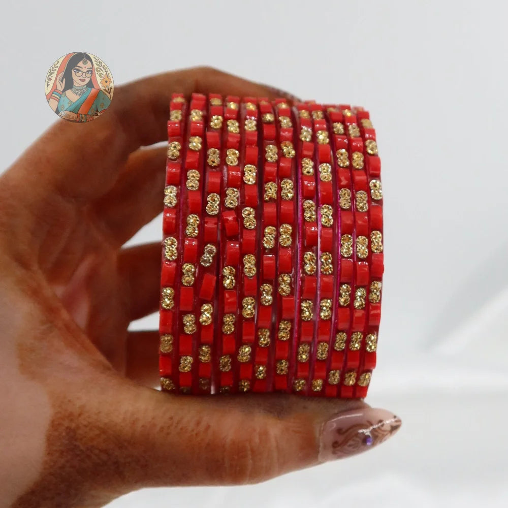 ’Red’ Tara Glass Bangle Set