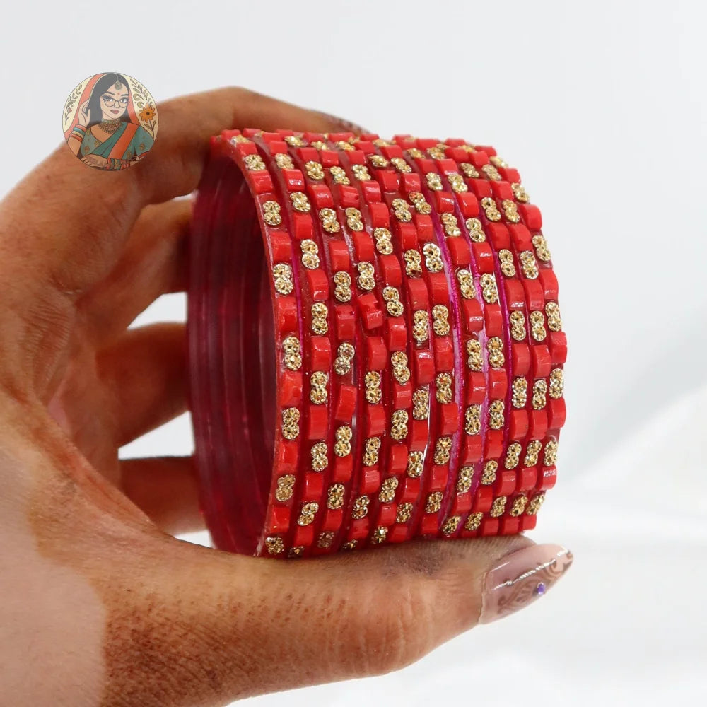 ’Red’ Tara Glass Bangle Set