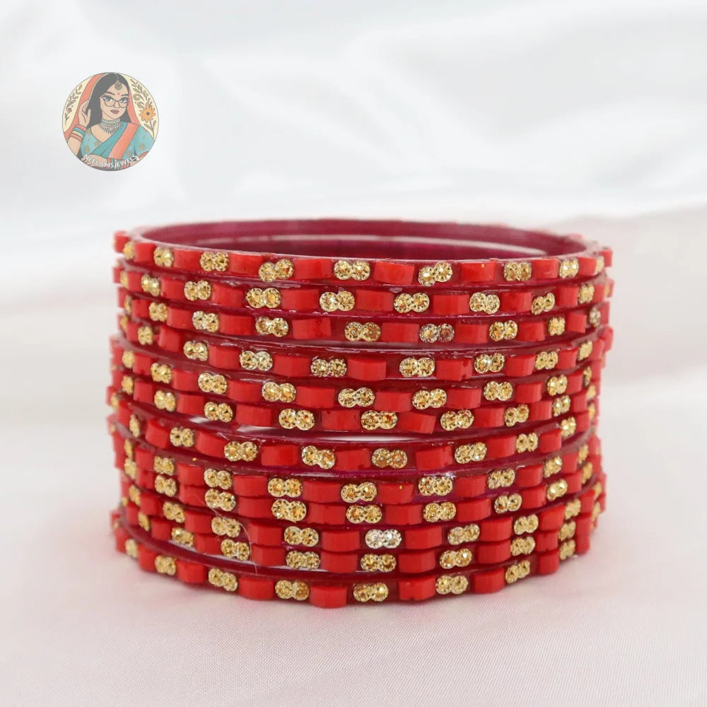 ’Red’ Tara Glass Bangle Set