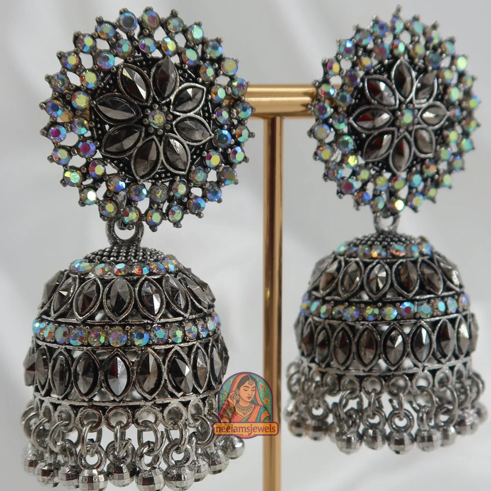 Rekha Oxidized Jhumke