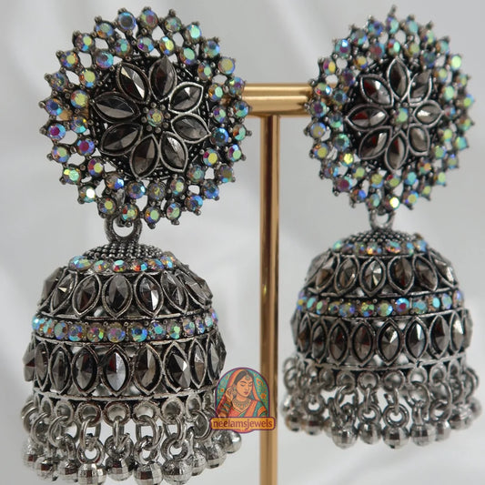 Rekha Oxidized Jhumke