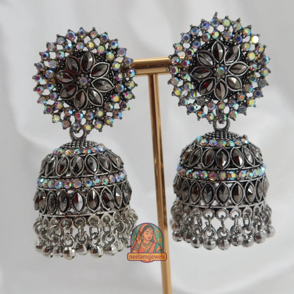 Rekha Oxidized Jhumke