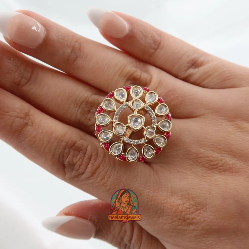 Riwaayat Round Ring Pink & White