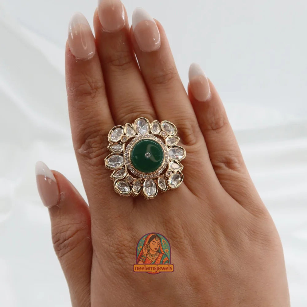 Riwaayat Stone Bloom Ring Green