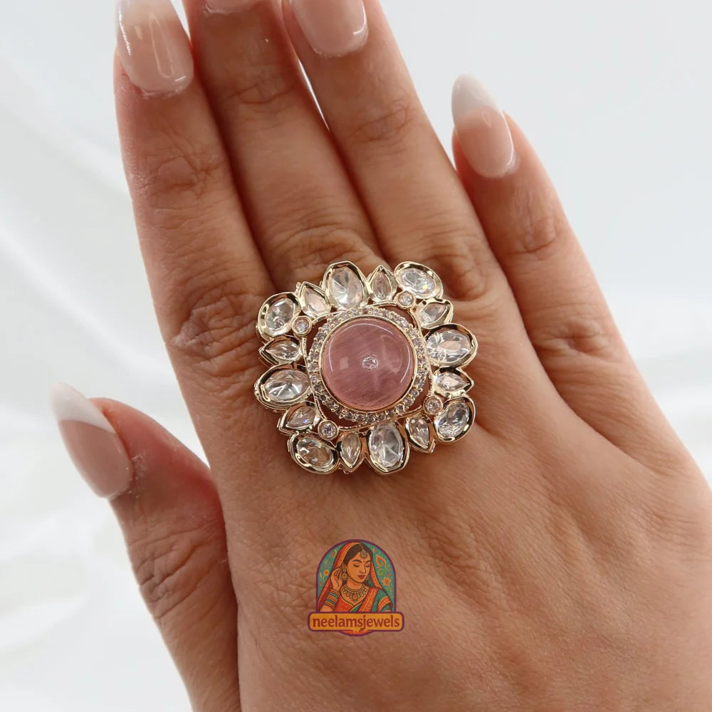 Riwaayat Stone Bloom Ring Light Pink