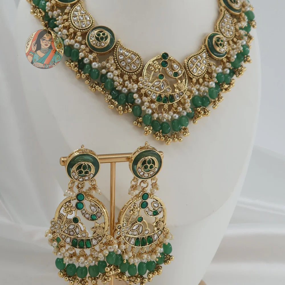 Riwayaat Necklace Set (Green)