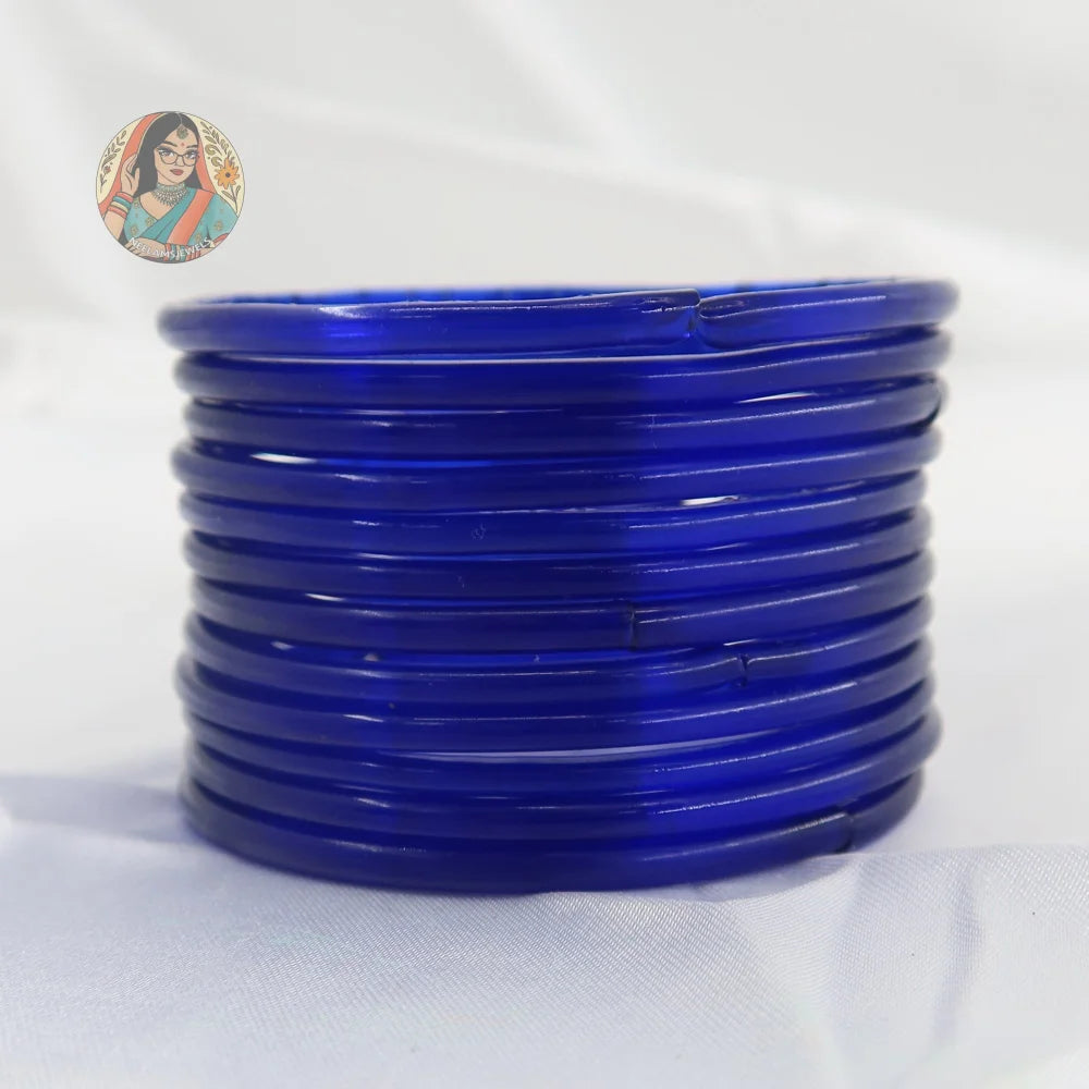 ’Royal Blue’ Rang Pakka Glass Bangle Set