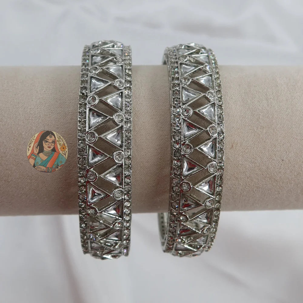Saanvi Silver AD Bangles