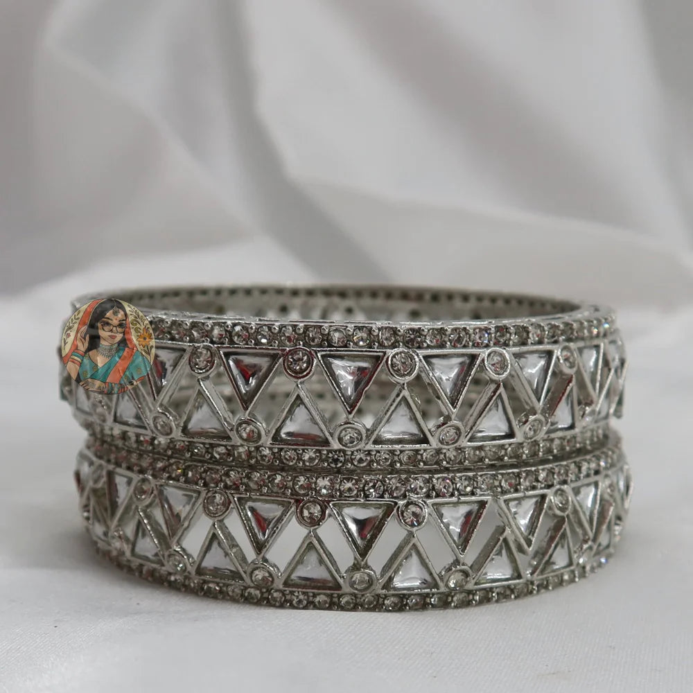 Saanvi Silver AD Bangles