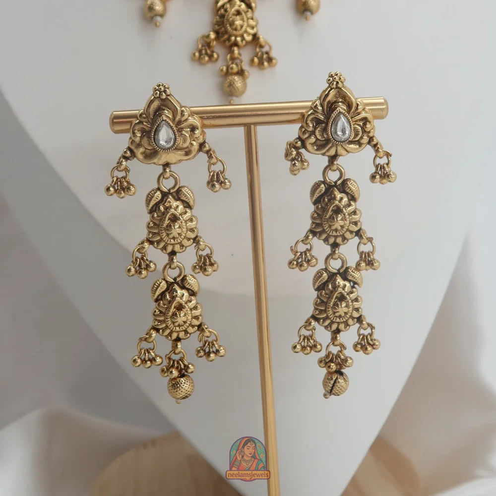 Saba Waterfall Necklace Set (Gold)