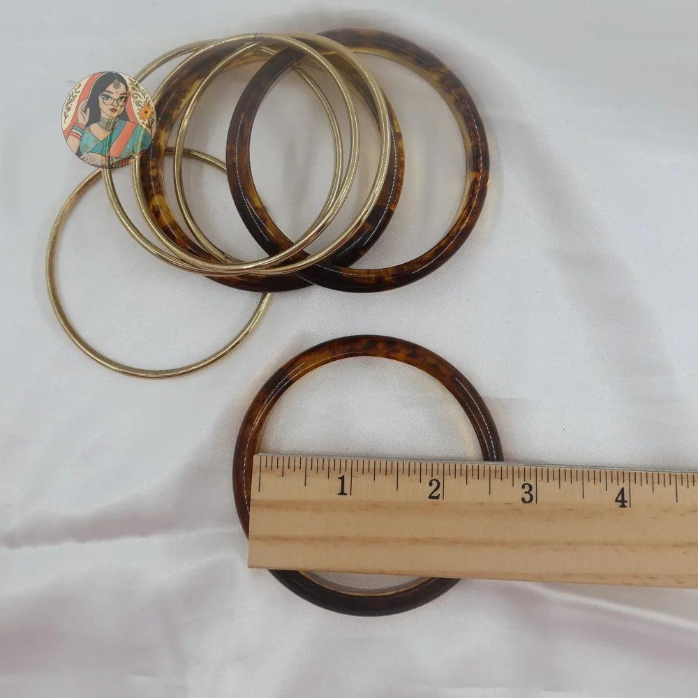 Saira Resin/Brass Bangle Stack