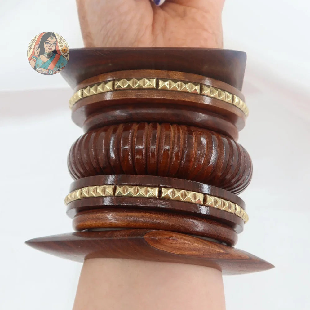 Samira Wooden Bangle Stack