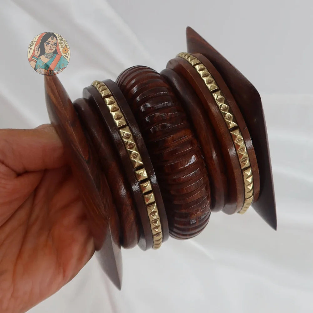 Samira Wooden Bangle Stack