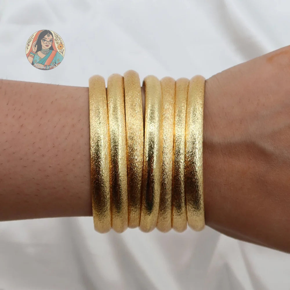 Sanjana Matte Bangle Stack (Gold)