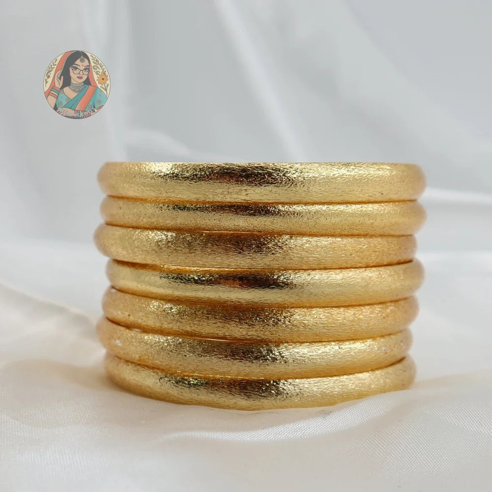 Sanjana Matte Bangle Stack (Gold)