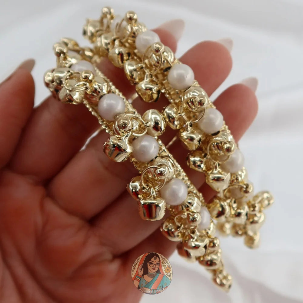 Sara Ghungroo Bangles (Gold)