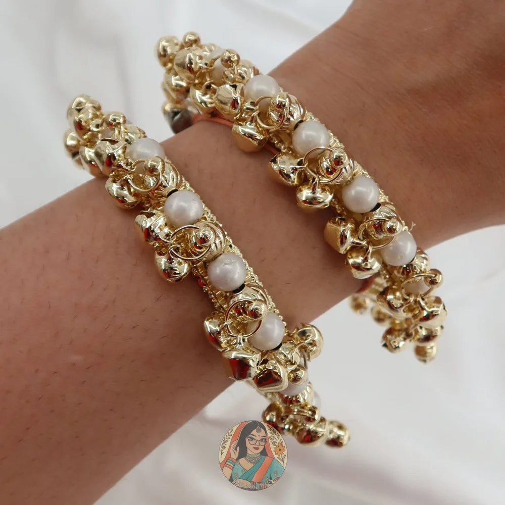 Sara Ghungroo Bangles (Gold)