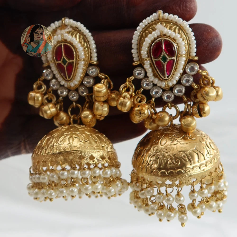 Sasha Kashmiri Gold Earrings