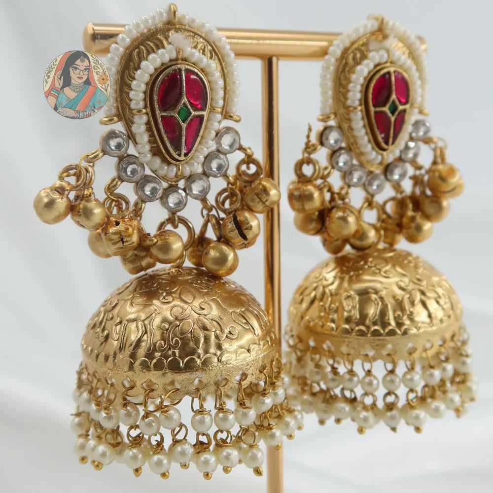 Sasha Kashmiri Gold Earrings