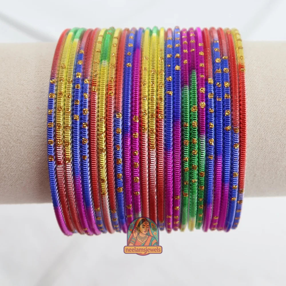Satrangi Metal Bangle Set