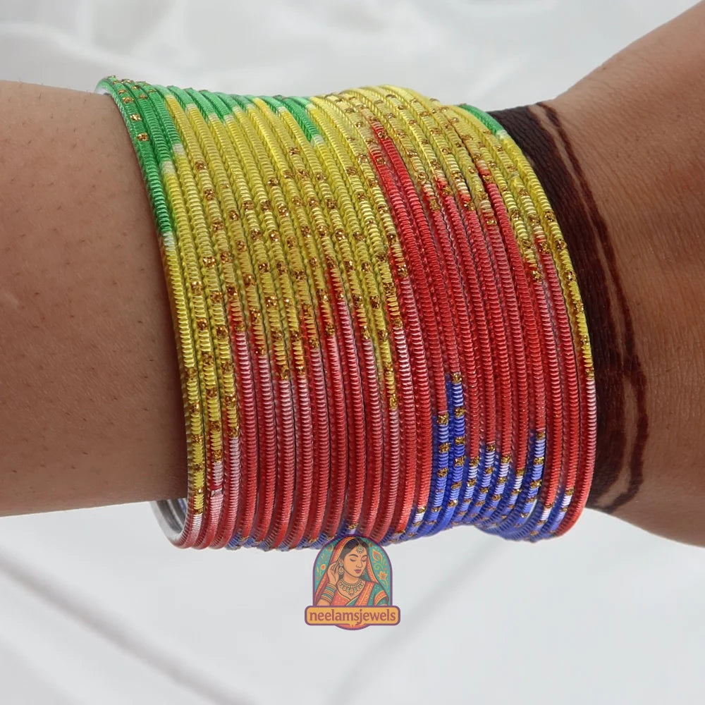 Satrangi Metal Bangle Set