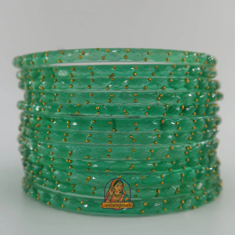 ’Sea Green’ Glass Bangle Set