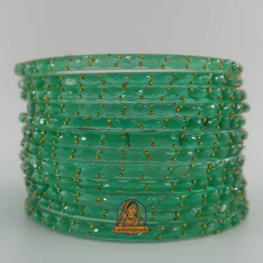 ’Sea Green’ Glass Bangle Set