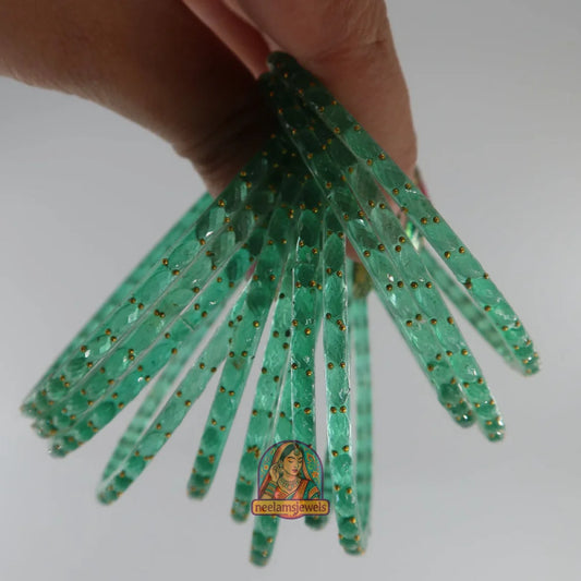 ’Sea Green’ Glass Bangle Set