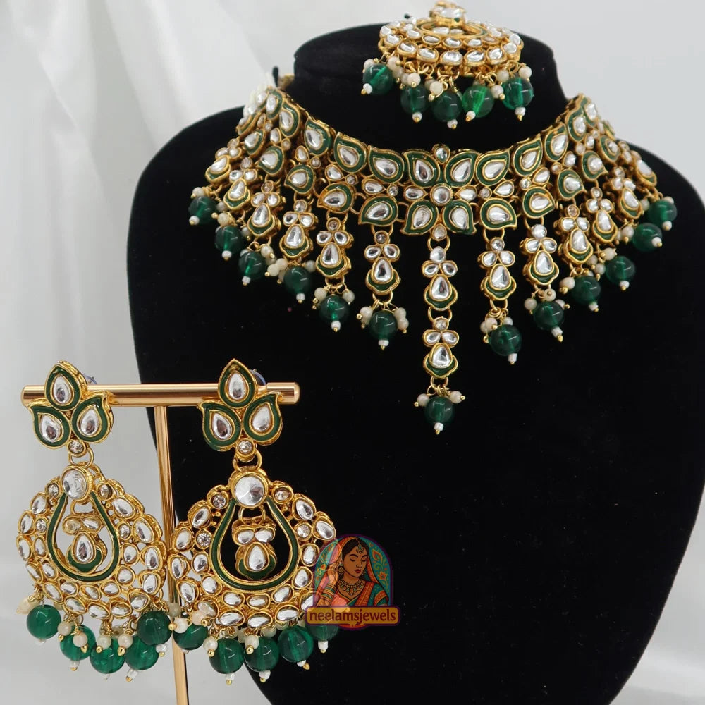 Seerat Kundan Set (Green)