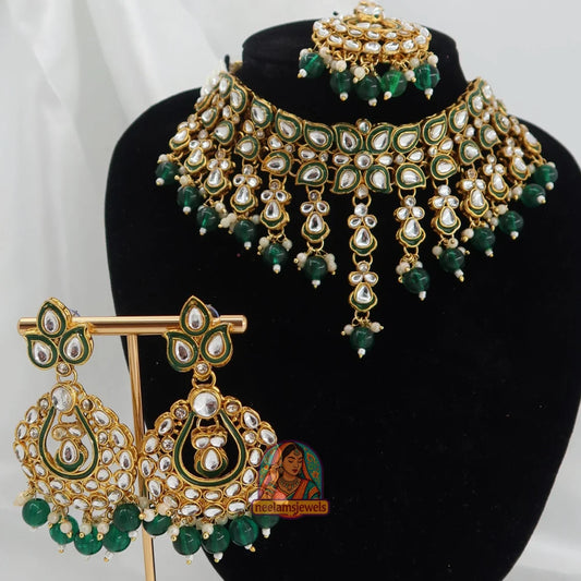 Seerat Kundan Set (Green)