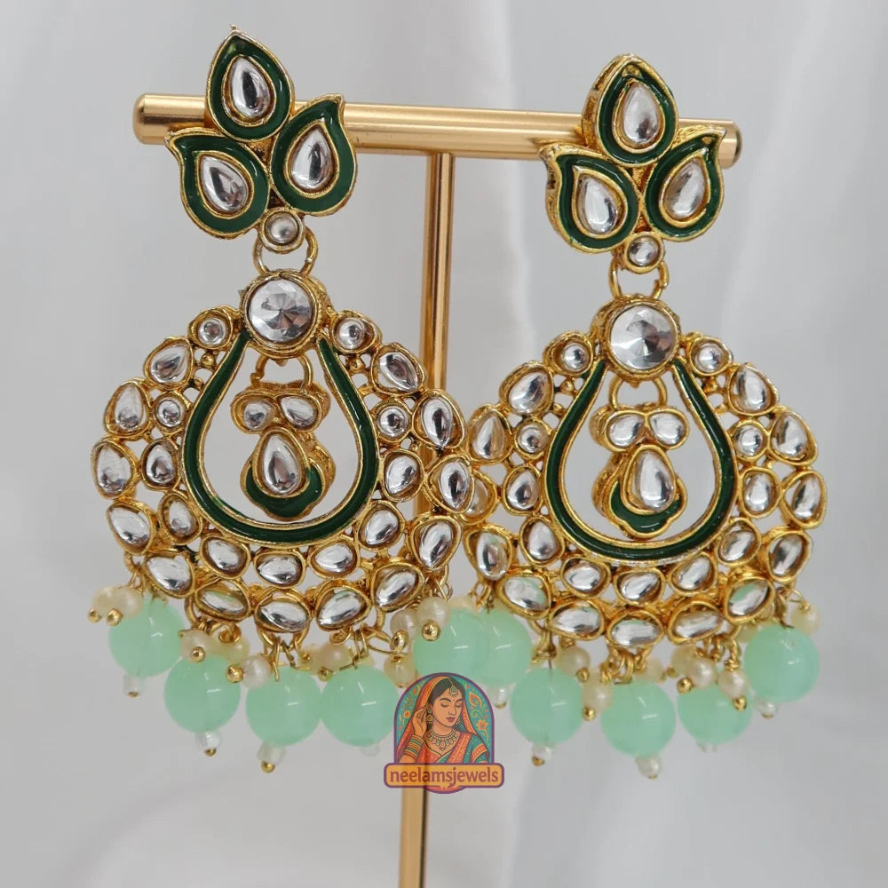 Seerat Kundan Set (Mint Green)