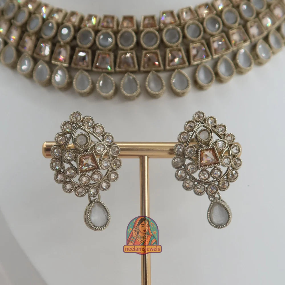Shehnaaz Necklace Set (Grey)