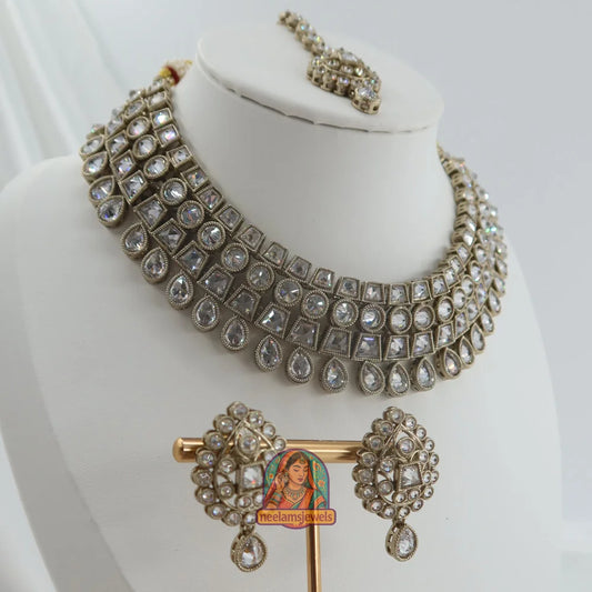 Shehnaaz Necklace Set (Silver)