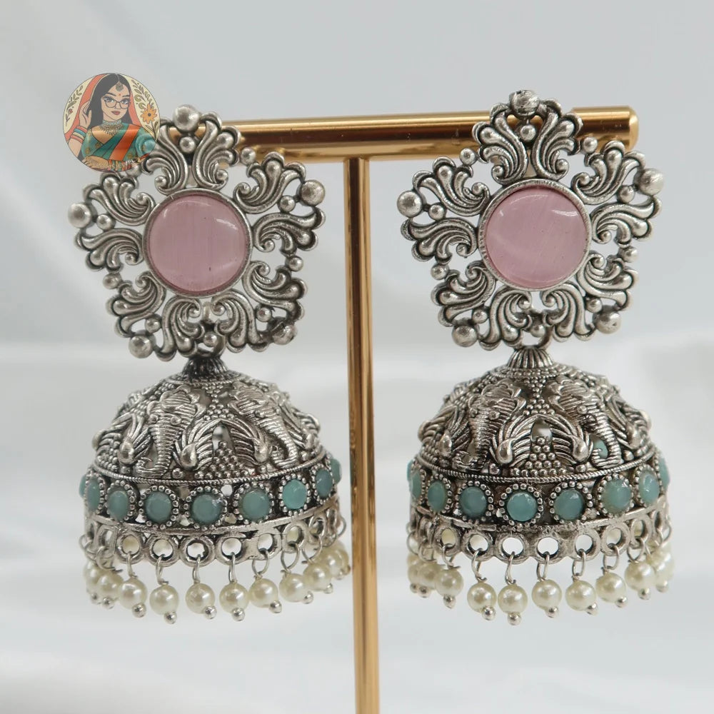 Shreya Silver Earrings - A