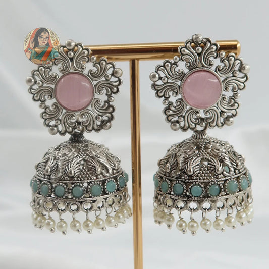 Shreya Silver Earrings - A