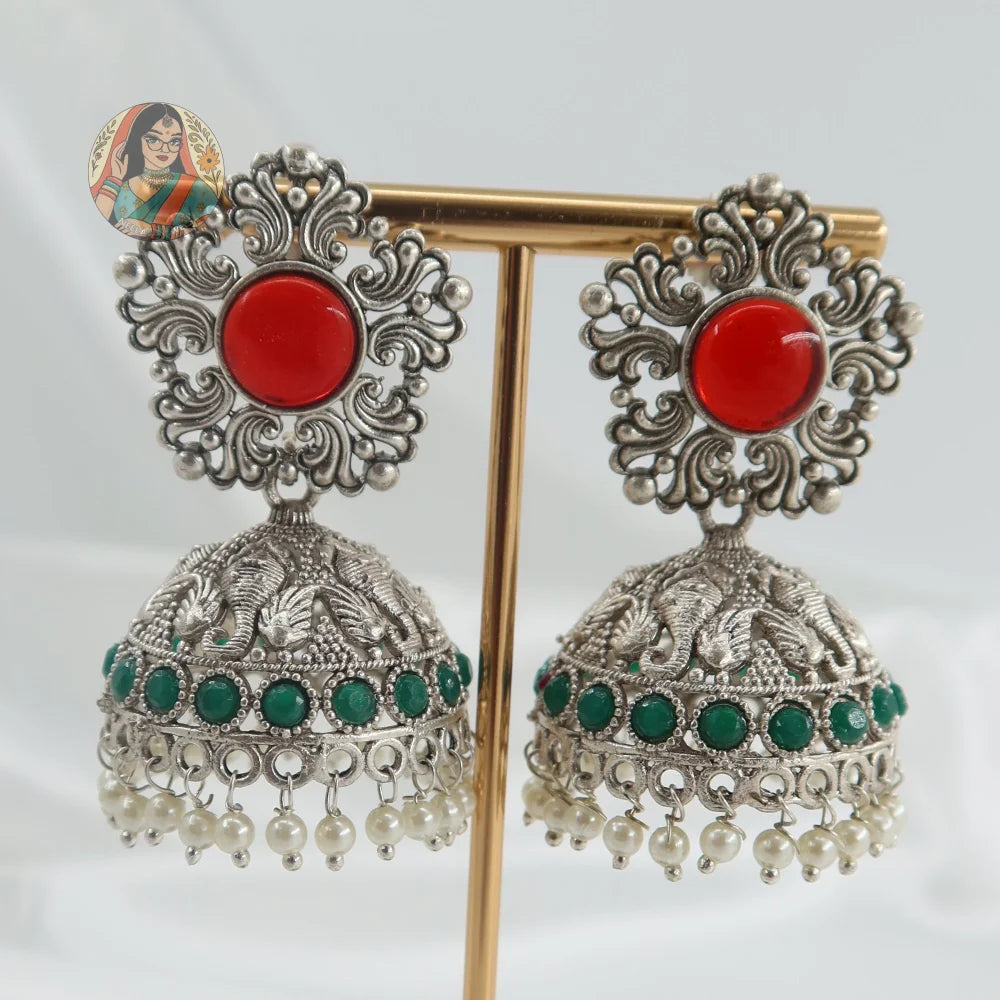 Shreya Silver Earrings - B