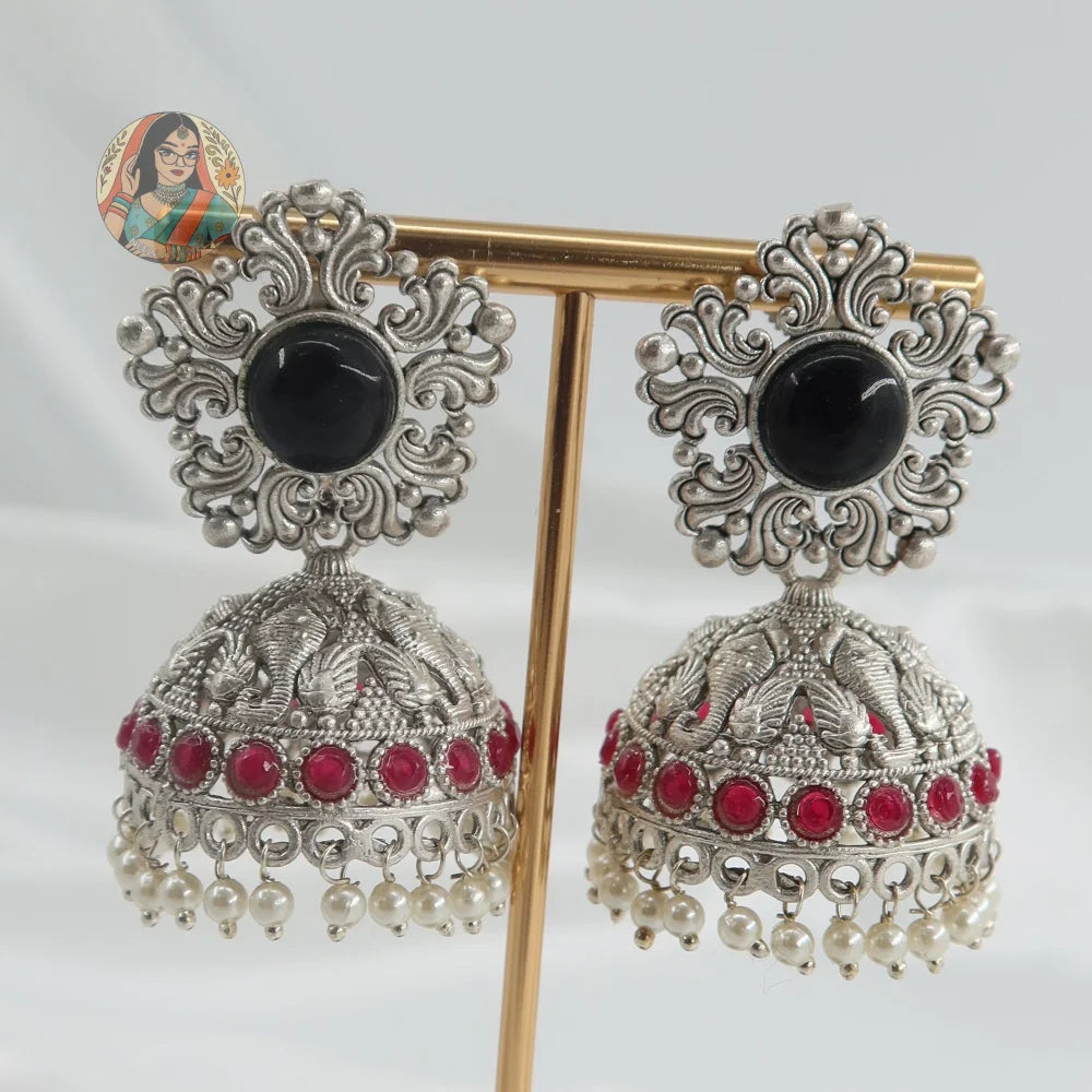 Shreya Silver Earrings - D