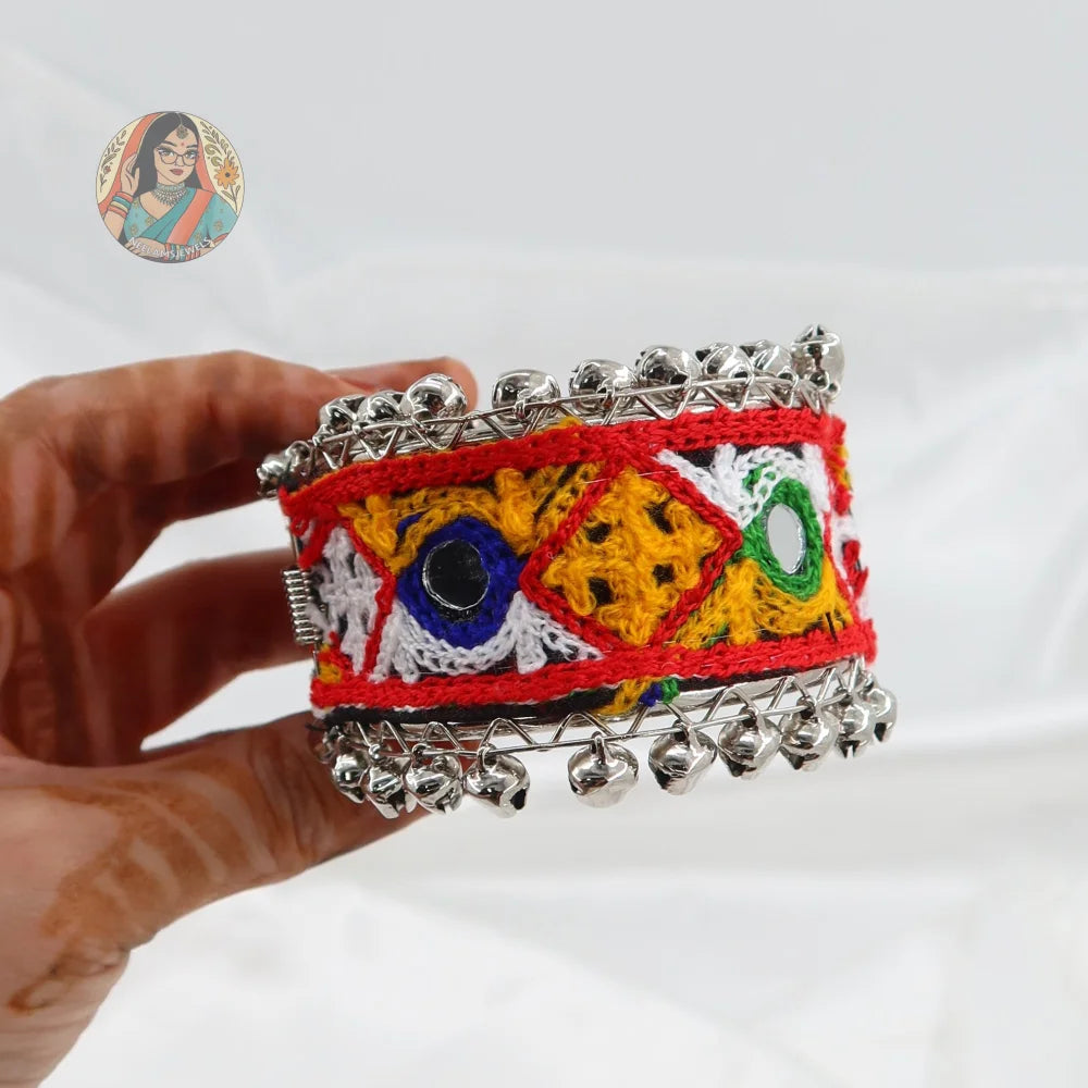 Silver Adjustable Beadwork Kada (Copy) - B