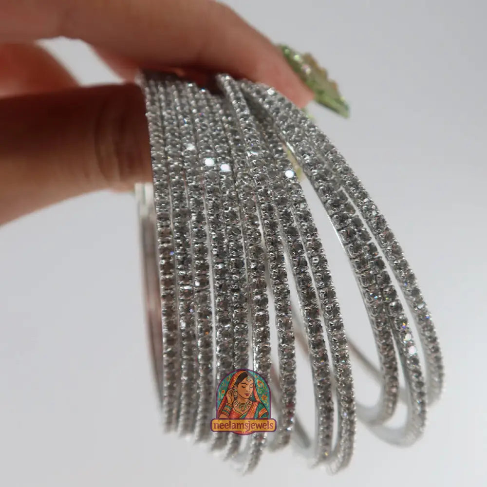 Silver Sparkle Bangles