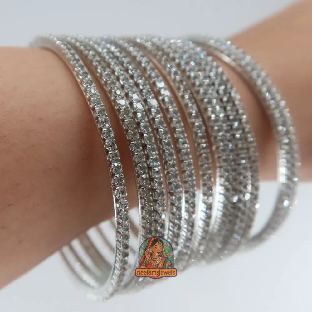 Silver Sparkle Bangles