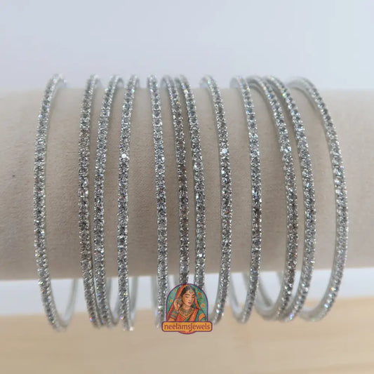 Silver Sparkle Bangles