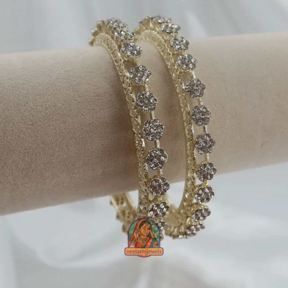 Silver Stone Bangles
