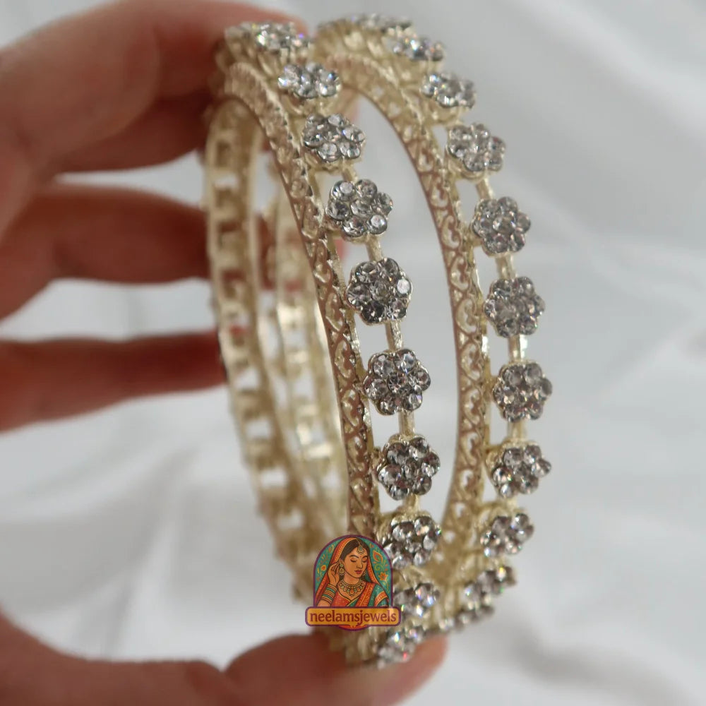 Silver Stone Bangles