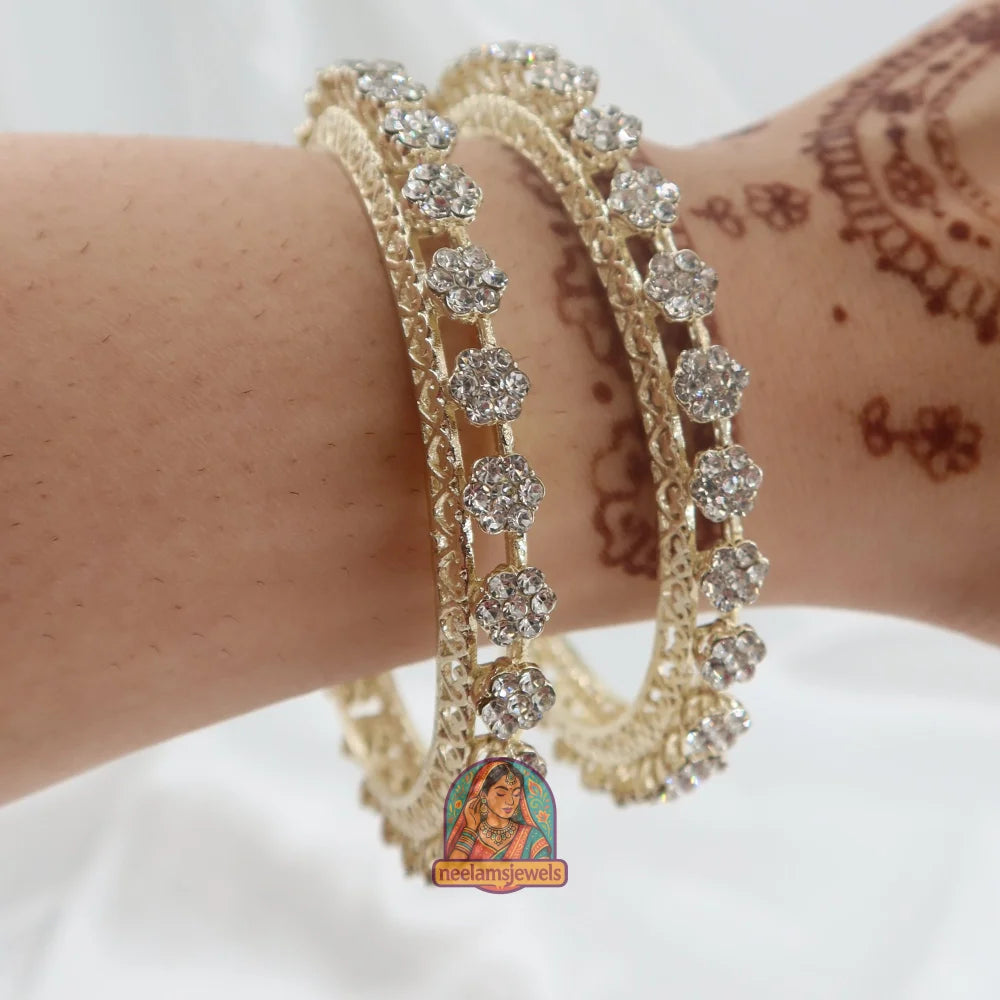 Silver Stone Bangles